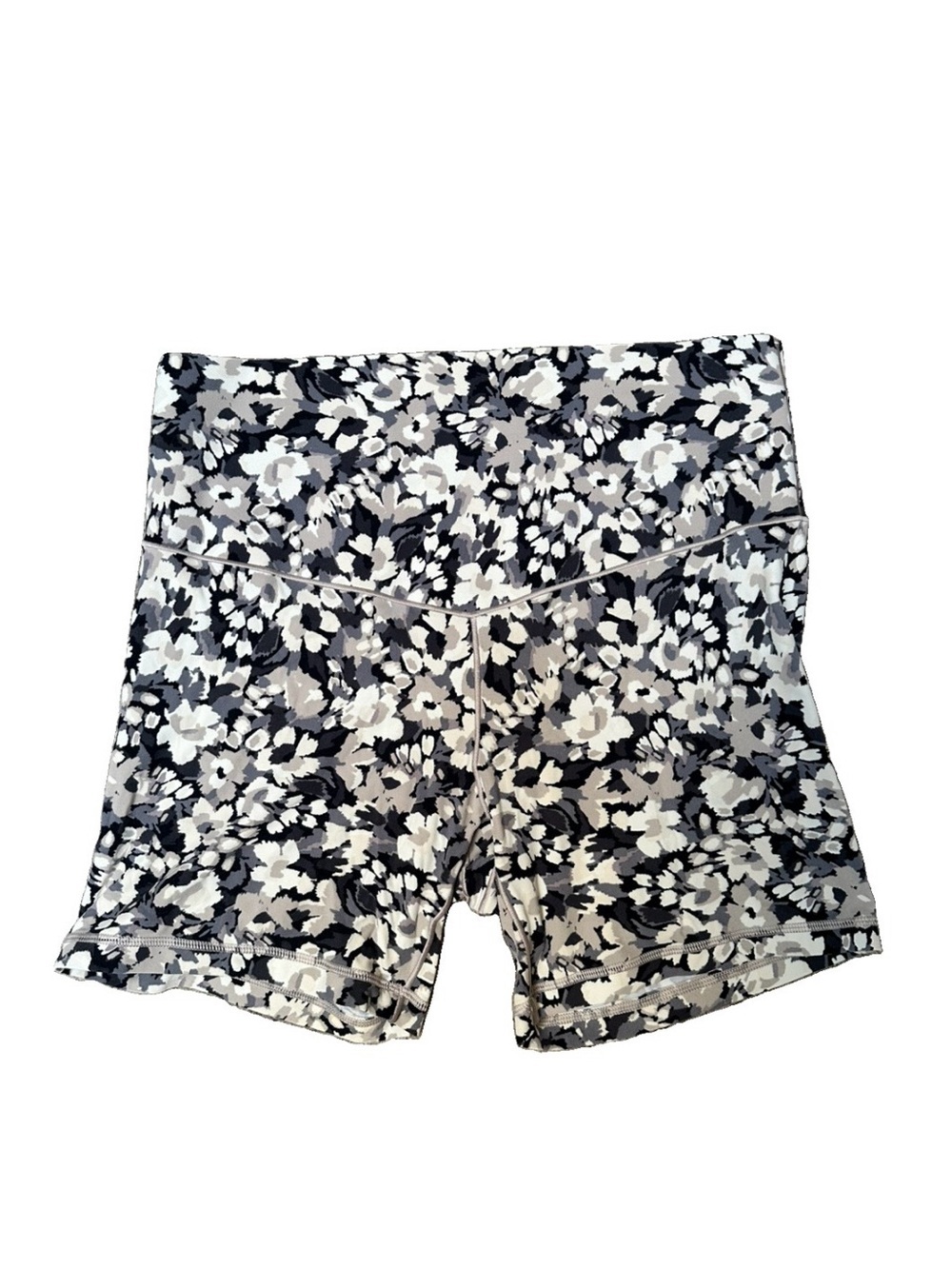 Aerie Sz L  Xtra Hold Up Shaping High Waisted Bike Shorts Floral Activewear Gym